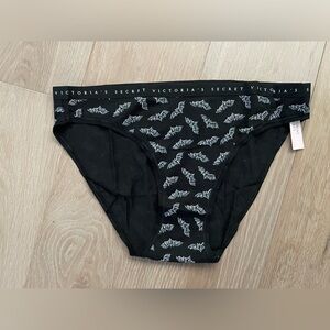 Victoria’s Secret Stretch Cotton Bikini Panty - Medium - Black Flying Bats